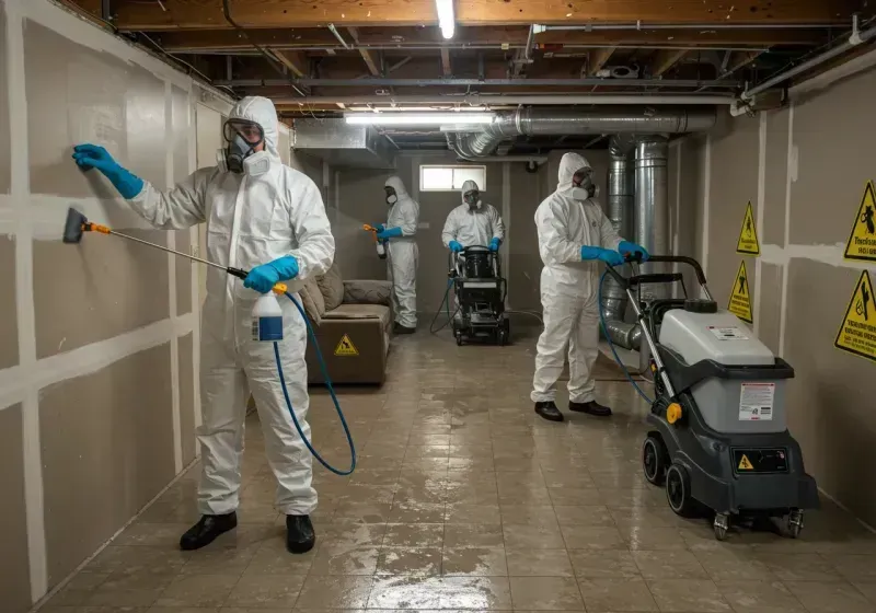 Basement Moisture Removal and Structural Drying process in El Paso, TX